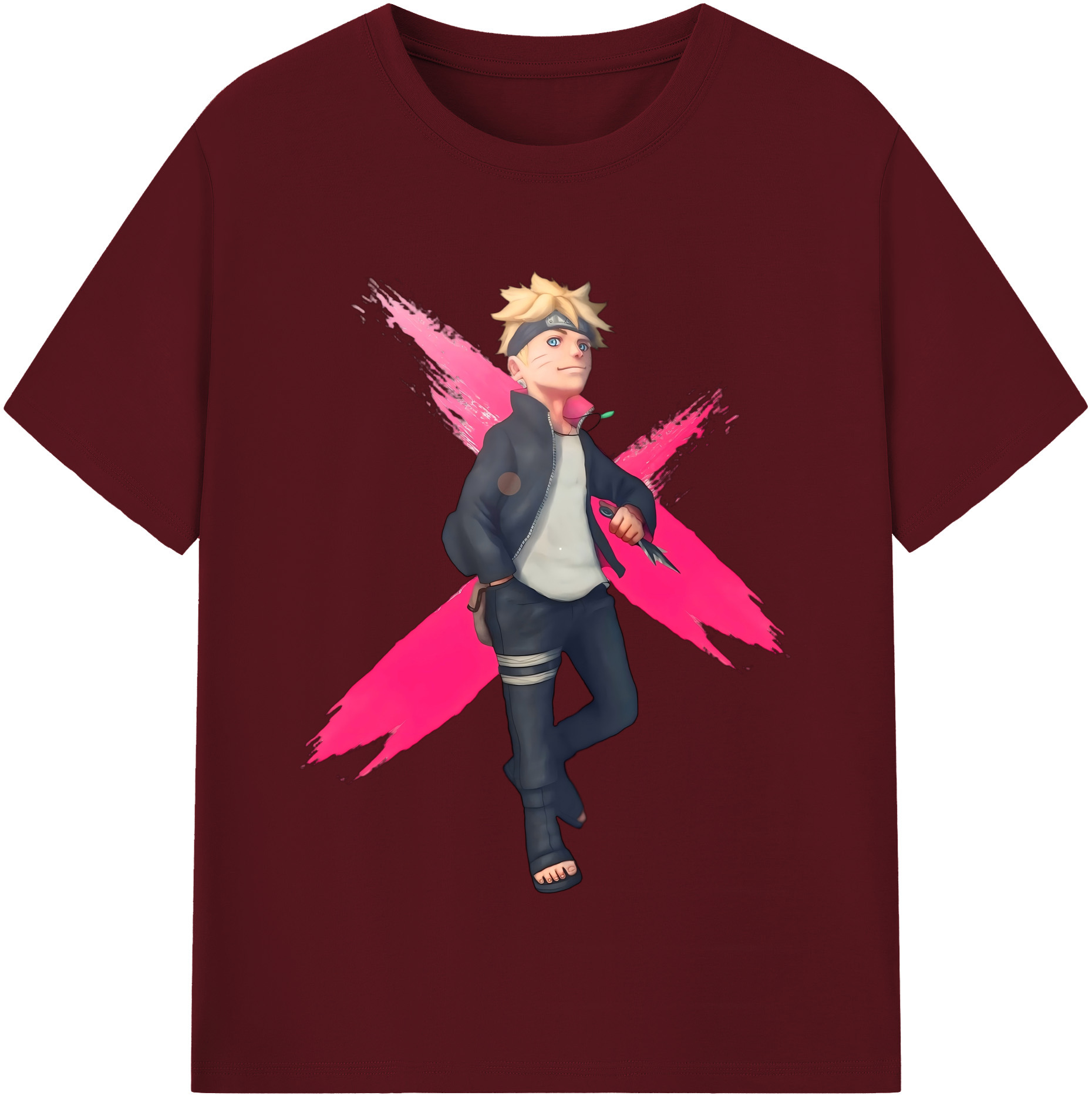 （画像用） NARUTO -ナルト- うずまき ボルト Uzumaki Boruto 綿100％半袖Tシャツ（フロントプリント）